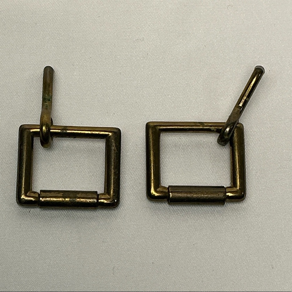Louis Vuitton Hardware Brass Square Buckles (2) Set